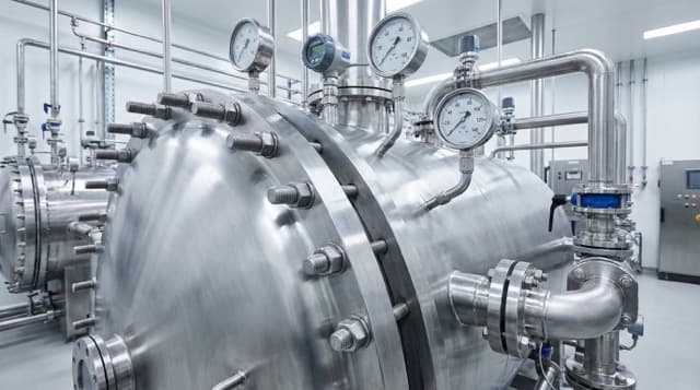 Sealed pressurised stainless steel hydrolysis vessel eliminating odour emissions in animal waste processing