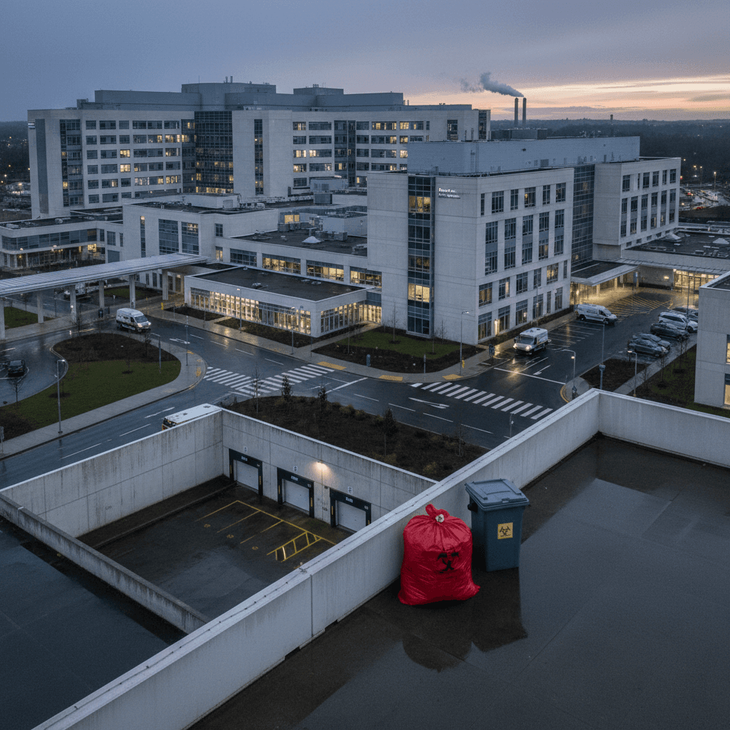 Hospital facility complex — infectious medical waste management challenge at scale