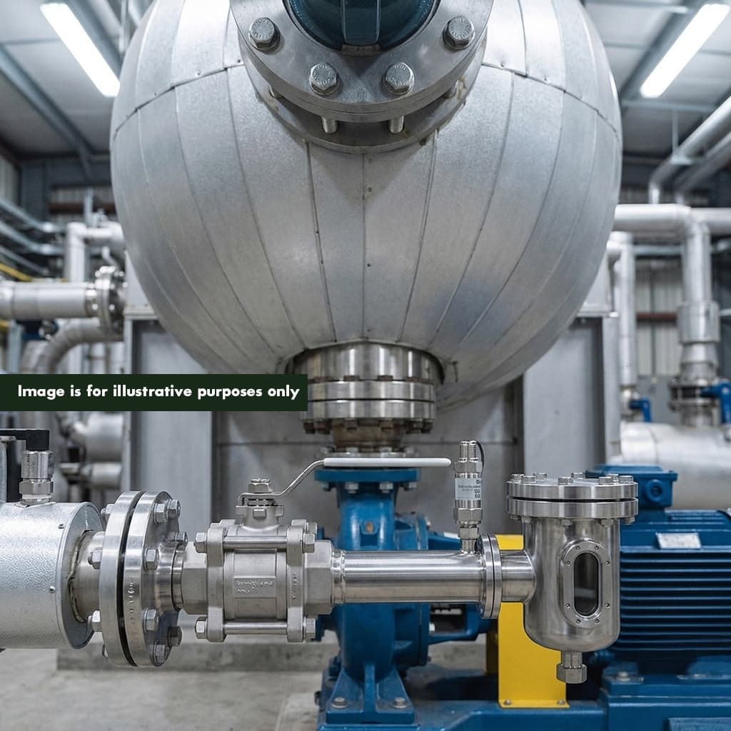 PHANTOM SWH machine liquid output process at a UK agricultural facility — sealed pressure vessel cycle at 200°C and 20 bar producing sterile nutrient-rich hydrolysate from organic waste in 30–45 minutes per cycle