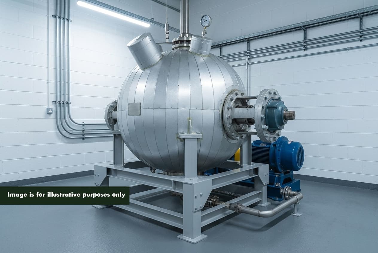 PHANTOM subcritical water hydrolysis unit installed on-site at an industrial facility — illustrating the compact, no-combustion waste treatment system that carries zero UK ETS exposure from 2028 versus contracted EfW incineration costs of £175–£185 per tonne
